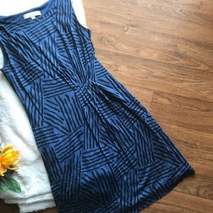 Loft Black and blue cotton dress